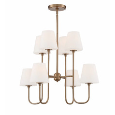 Keenan 28-Inch Wide Chandelier in Vibrant Gold by Crystorama Lighting