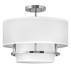 Graham Medium Semi-Flush Mount in Polished Nickel by Hinkley Lighting