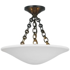 Aerin Mollino Semi-Flush Mount in Bronze by Visual Comfort Signature