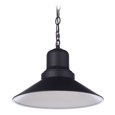 Singleton Midnight Barn Light with Coolie Shade by Craftmade Lighting