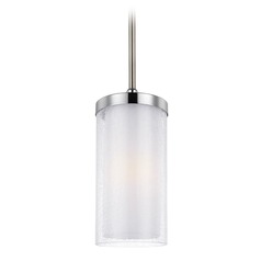 Jonah Mini Pendant in Satin Nickel  &  Chrome by Generation Lighting