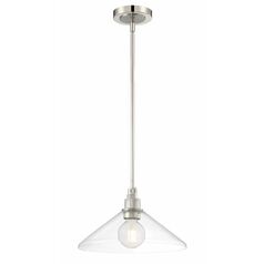 Charis Pendant in Polished Nickel & Brushed Nickel
