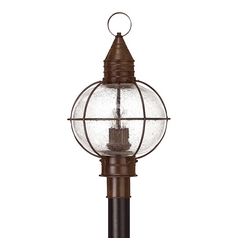 Seeded Glass Outdoor Post Light Bronze by Hinkley Lighting