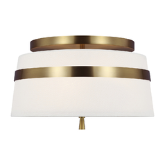 Alexa Hampton Cordtlandt 14-Inch Burnished Brass Semi-Flush Mount by Visual Comfort Studio