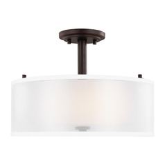 Elmwood Park 15-Inch Bronze Semi-Flush Mount by Generation Lighting