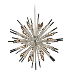 Allegri Crystal Sprazzo Polished Silver Pendant Light