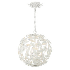 Marselle 4-Light Pendant in Matte White by Crystorama Lighting