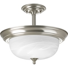 2-Light Semi-Flush Mount in Brushed Nickel by Progress Lighting