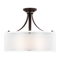 Elmwood Park 19-Inch Bronze Semi-Flush Mount by Generation Lighting