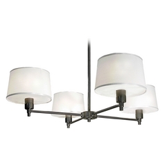 Real Simple 4-Light Chandelier in Gunmetal Powder by Robert Abbey