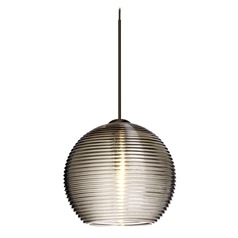 Besa Lighting Kristall Bronze Mini-Pendant Light with Globe Shade