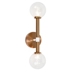 Stellar Aged Gold & Matte White Sconce by Matteo Lighting