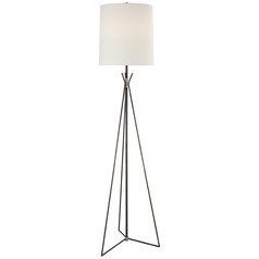 Thomas OBrien Tavares Floor Lamp in Aged Iron by Visual Comfort Signature