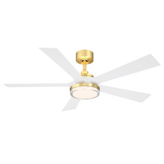 Fanimation Fans Torchaire 52 Brushed Satin Brass LED Ceiling Fan with Light