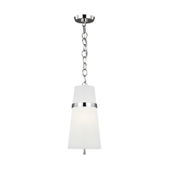 Alexa Hampton Cordtlandt 8.25-Inch Polished Nickel Pendant by Visual Comfort Studio
