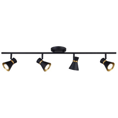 Vaxcel Lighting Alto Matte Black & Satin Brass LED Directional Spot Light