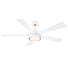 Fanimation Fans Torchaire 52 Matte White LED Ceiling Fan with Light