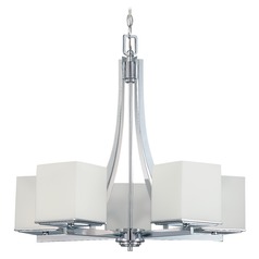 Modern Chandelier in Polished Chrome by Nuvo Lighting
