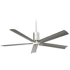 Clean 60-Inch LED Fan in Polished Nickel by Minka Aire