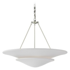 Aerin Mollino Tiered Chandelier in Polished Nickel by Visual Comfort Signature