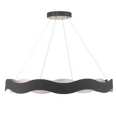 Vaughan 46-Inch LED Chandelier in Silver & Black by Eurofase Lighting