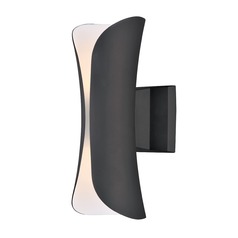 Mid-Century Modern LED Outdoor Wall Light Bronze Scroll by Maxim Lighting