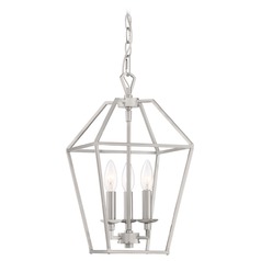 Aviary Brushed Nickel 3-Light Pendant by Quoizel Lighting