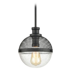 Elk Lighting Calabria Matte Black Pendant Light with Globe Shade
