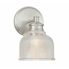 9.50-Inch High Wall Sconce in Brushed Nickel by Meridian
