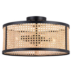 Vaxcel Lighting Berens Matte Black Semi-Flushmount Light