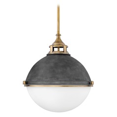 Fletcher Mid-Century Modern Pendant in Zinc by Hinkley Lighting