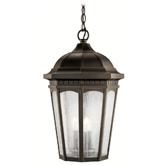 Courtyard 21.25-Inch Outdoor Hanging Light in Rubbed Bronze by Kichler Lighting