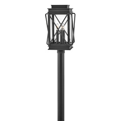 Montecito Medium Post Top Lantern in Museum Black by Visual Comfort by Hinkley Lighting