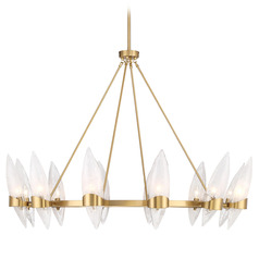 Savoy House Lighting Nouvel Warm Brass Chandelier