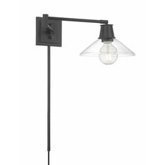 Dillon Swing Arm Sconce in Matte Black