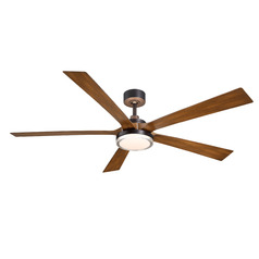 Fanimation Fans Torchaire 64 Dark Bronze LED Ceiling Fan with Light