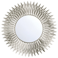 Broche 30-Inch Mirror in Antique Silver by Crystorama Lighting