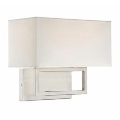 2-Light Wall Sconce in Brushed Nickel by Meridian
