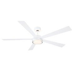 Fanimation Fans Torchaire 64 Matte White LED Ceiling Fan with Light