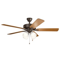 Basics Pro Premier 52-Inch Satin Natural Bronze LED Fan 2700K by Kichler Lighting