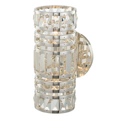 Allegri Crystal Strato Polished Silver Sconce