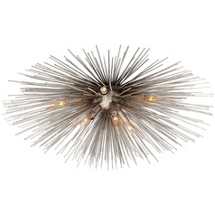 Kelly Wearstler Strada Flush Mount in Silver Leaf by Visual Comfort Signature