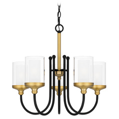 Rowland 22-Inch Chandelier in Matte Black by Quoizel Lighting