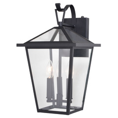 Vaxcel Lighting Derby Matte Black Outdoor Wall Light