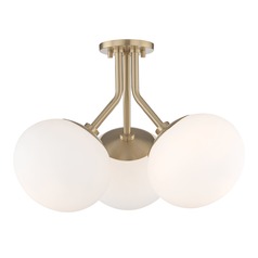 Estee Semi-Flush Mount in Brass by Mitzi by Hudson Valley