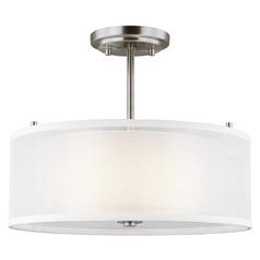 Elmwood Park Brushed Nickel Semi-Flush Mount by Generation Lighting