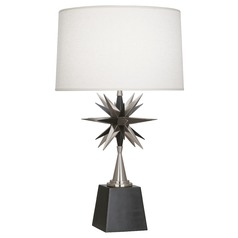 Cosmos Deep Patina Bronze with Antique Silver Table Lamp by Robert Abbey