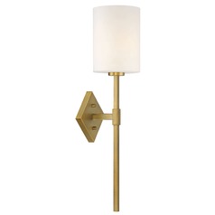 Destin 25-Inch High Wall Sconce in Warm Brass by Savoy House