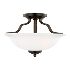 Emmons 13-Inch Bronze Semi-Flush Mount by Generation Lighting
