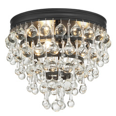 Crystorama Lighting Calypso Matte Black Flushmount Light